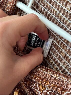 Loness Brown Floral Smocked Maxi Romper with Yellow Accents